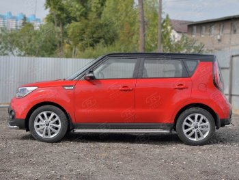 22 999 р. Широкая защита порогов с трубой диаметром 42 мм SLITKOFF v2  KIA Soul  PS (2014-2016) дорестайлинг  с доставкой в г. Кемерово. Увеличить фотографию 3