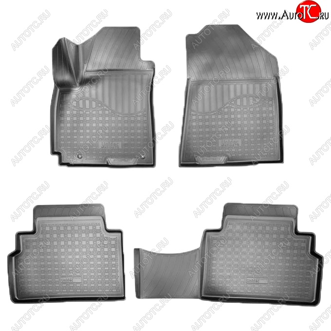 2 399 р. Коврики салонные Noplast (3D) KIA Soul SK3 (2018-2022) (Черные)  с доставкой в г. Кемерово