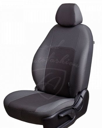 4 449 р. Чехлы для сидений Lord Autofashion Дублин (жаккард) KIA Soul AM дорестайлинг (2008-2011) (Норд серый, вставка Сеул серый)  с доставкой в г. Кемерово. Увеличить фотографию 1