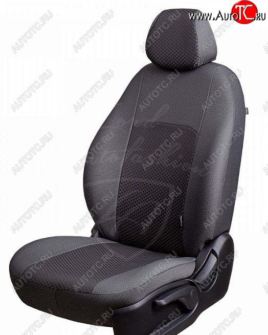 4 449 р. Чехлы для сидений Lord Autofashion Дублин (жаккард) KIA Soul AM дорестайлинг (2008-2011) (Норд серый, вставка Сеул серый)  с доставкой в г. Кемерово