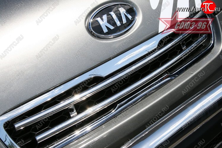 5 984 р. Декоративный элемент решетки радиатора Souz-96 (d16) KIA Soul AM дорестайлинг (2008-2011)  с доставкой в г. Кемерово