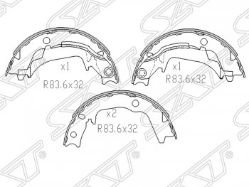 Колодки тормозные SAT (задние) KIA Soul AM дорестайлинг (2008-2011)