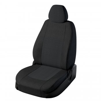 Чехлы для сидений Lord Autofashion Турин (жаккард) KIA Spectra (2000-2009) (Чёрный, вставка Вега)