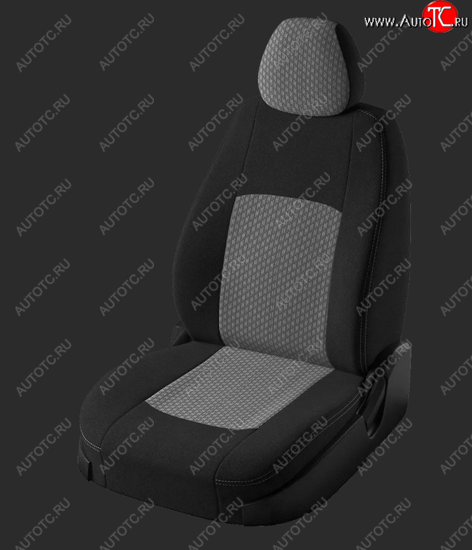 4 899 р. Чехлы для сидений Lord Autofashion Турин (жаккард, спинка 60/40, 3 П-образных подголовника) KIA Spectra (2000-2009) (Черный, вставка Черный Люкс-94)  с доставкой в г. Кемерово