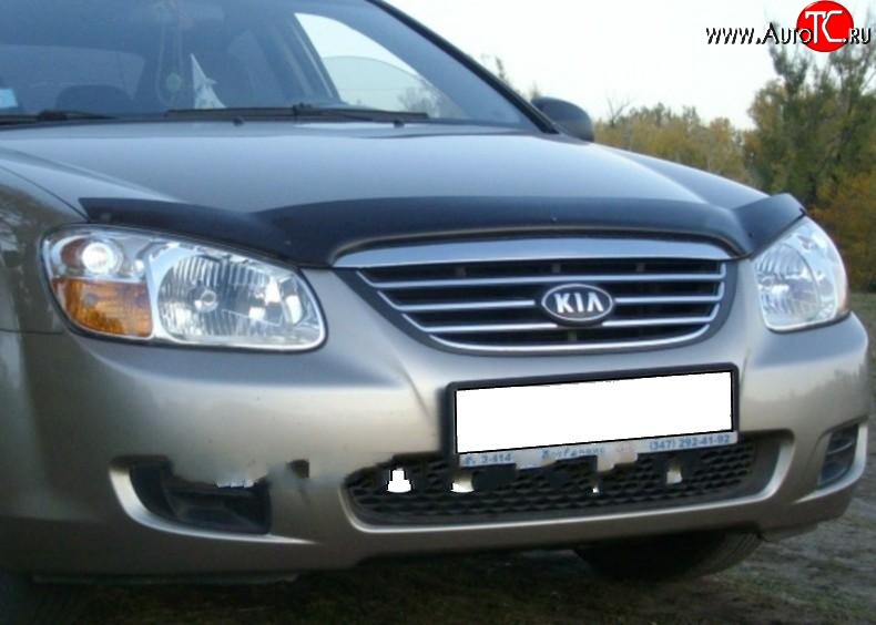 2 599 р. Дефлектор капота NovLine KIA Spectra (2000-2009)  с доставкой в г. Кемерово
