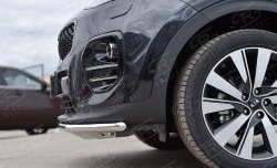 11 399 р. Защита переднего бампера (Ø42 мм, нержавейка) SLITKOFF  KIA Sportage  4 QL (2016-2018) дорестайлинг  с доставкой в г. Кемерово. Увеличить фотографию 3