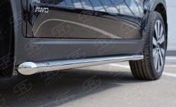 14 999 р. Защита порогов из круглой трубы диаметром 42 мм SLITKOFF  KIA Sportage  4 QL (2016-2018) дорестайлинг  с доставкой в г. Кемерово. Увеличить фотографию 3