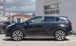 Защита порогов из круглой трубы диаметром 42 мм SLITKOFF KIA Sportage  4 QL (2016-2018) дорестайлинг
