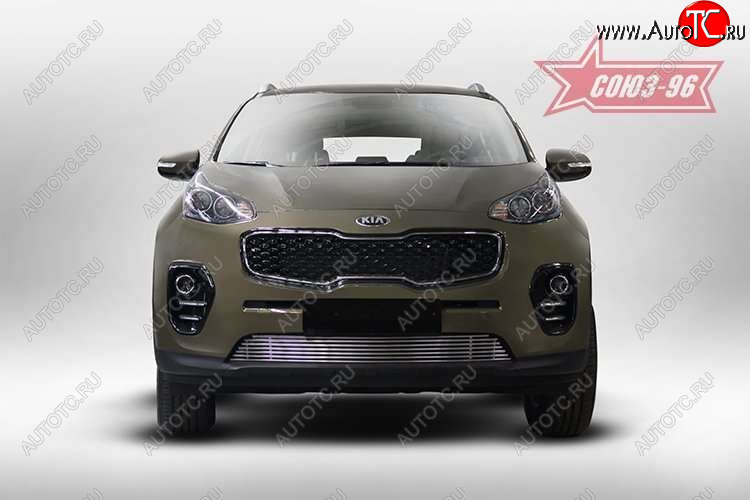 881 р. Декоративный элемент воздухозаборника Souz96  KIA Sportage  4 QL (2016-2022) дорестайлинг, рестайлинг (Хром 10 мм)  с доставкой в г. Кемерово