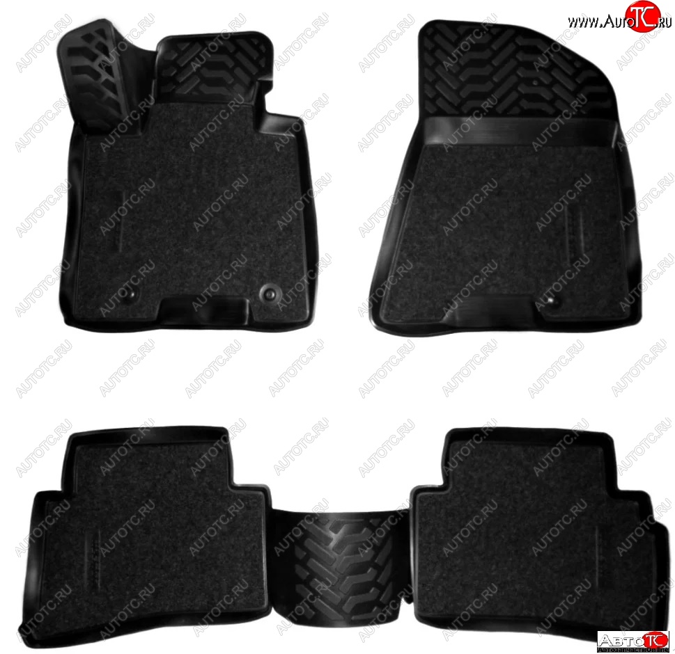 3 369 р. Коврики салона Aileron (3D) SOFT  KIA Sportage  4 QL (2016-2018) дорестайлинг  с доставкой в г. Кемерово