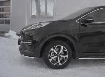 16 249 р. Защита переднего бампера (Ø42 мм, нержавейка) SLITKOFF  KIA Sportage  4 QL (2018-2022) рестайлинг  с доставкой в г. Кемерово. Увеличить фотографию 4