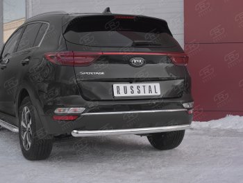 16 799 р. Защита заднего бампера (Ø63 мм, нержавейка) SLITKOFF  KIA Sportage  4 QL (2018-2022) рестайлинг  с доставкой в г. Кемерово. Увеличить фотографию 2