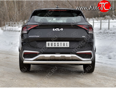 15 899 р. Защита заднего бампера (труба, d63) SLITKOFF  KIA Sportage  5 NQ5 (2021-2025)  с доставкой в г. Кемерово
