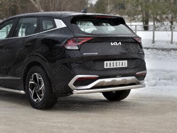 15 899 р. Защита заднего бампера (труба, d63) SLITKOFF  KIA Sportage  5 NQ5 (2021-2025)  с доставкой в г. Кемерово. Увеличить фотографию 2
