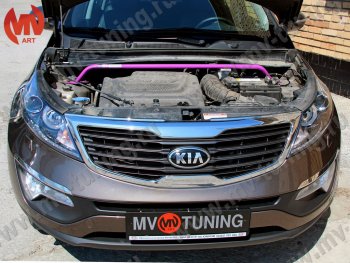 3 189 р. Растяжка (распорка) передних стоек MV-Tuning KIA Sportage 3 SL дорестайлинг (2010-2014)  с доставкой в г. Кемерово. Увеличить фотографию 1