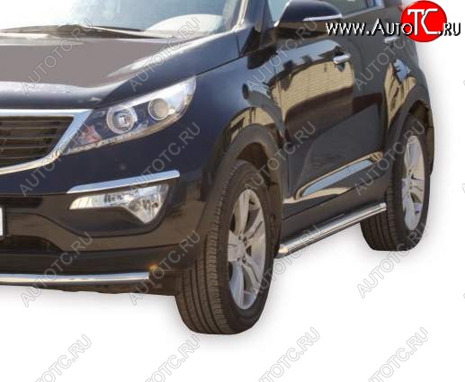 30 999 р. Защита порогов ТехноСфера (Техно Сфера) (нержавейка, 63.5 mm)  KIA Sportage  3 SL (2010-2016) дорестайлинг, рестайлинг  с доставкой в г. Кемерово