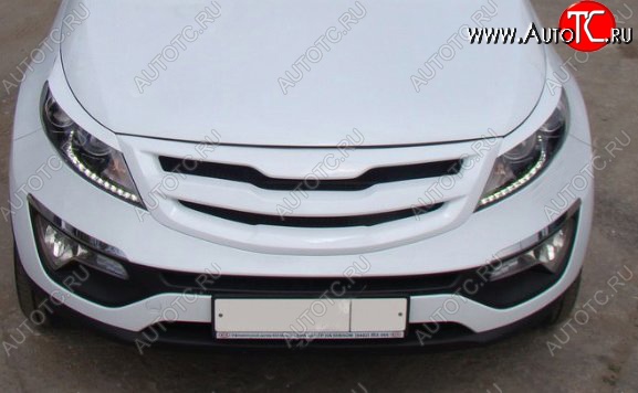 3 699 р. Решётка радиатора MV-Tuning  KIA Sportage  3 SL (2010-2016) дорестайлинг, рестайлинг (Неокрашенная, Без сетки)  с доставкой в г. Кемерово