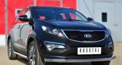 15 799 р. Одинарная защита переднего бампера диаметром 63 мм SLITKOFF  KIA Sportage  3 SL (2010-2014) дорестайлинг  с доставкой в г. Кемерово. Увеличить фотографию 4