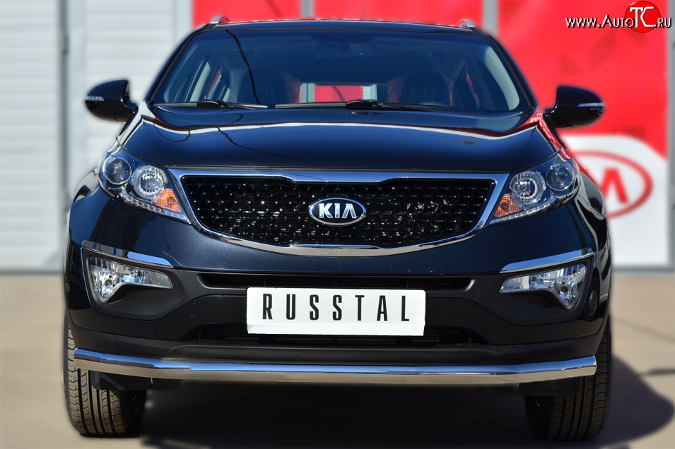 15 799 р. Одинарная защита переднего бампера диаметром 63 мм SLITKOFF  KIA Sportage  3 SL (2010-2014) дорестайлинг  с доставкой в г. Кемерово