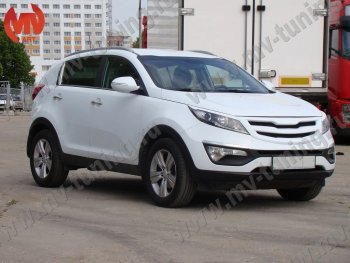 3 699 р. Решётка радиатора MV-Tuning  KIA Sportage  3 SL (2010-2016) дорестайлинг, рестайлинг (Неокрашенная, Без сетки)  с доставкой в г. Кемерово. Увеличить фотографию 2