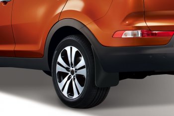 1 249 р. Брызговики задние Frosch (optimum, в пакете)  KIA Sportage  3 SL (2010-2016) дорестайлинг, рестайлинг (Задние)  с доставкой в г. Кемерово. Увеличить фотографию 2