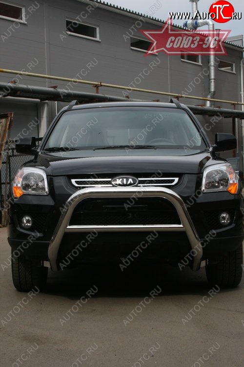 18 269 р. Защита переднего бампера Souz-96 (d76) KIA Sportage 2 JE,KM дорестайлинг (2004-2008)  с доставкой в г. Кемерово