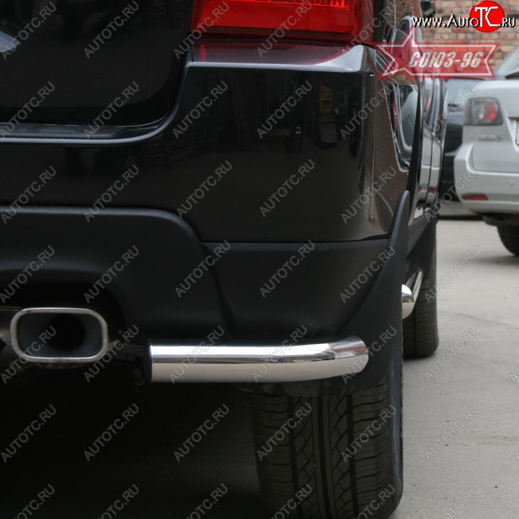 7 064 р. Защита заднего бампера из боковых уголков рестайлинг Souz-96 (d60)  KIA Sportage  2 JE,KM (2004-2008) дорестайлинг  с доставкой в г. Кемерово