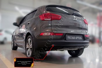 5 649 р. Диффузор заднего бампера RA  KIA Sportage  3 SL (2010-2016) дорестайлинг, рестайлинг (Шагрень, цвет черный)  с доставкой в г. Кемерово. Увеличить фотографию 2