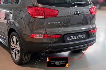 5 649 р. Диффузор заднего бампера RA  KIA Sportage  3 SL (2010-2016) дорестайлинг, рестайлинг (Шагрень, цвет черный)  с доставкой в г. Кемерово. Увеличить фотографию 3