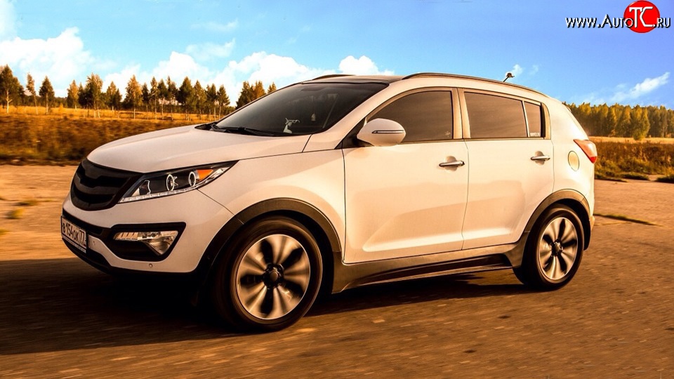 12 599 р. Пороги накладки JSW Style  KIA Sportage  3 SL (2010-2016) дорестайлинг, рестайлинг (Неокрашенные)  с доставкой в г. Кемерово