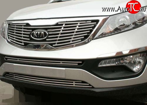 6 299 р. Декоративная вставка решетки радиатора Souz-96  KIA Sportage  3 SL (2010-2016) дорестайлинг, рестайлинг  с доставкой в г. Кемерово