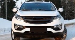 5 349 р. Решётка радиатора RA V2  KIA Sportage  3 SL (2010-2016) дорестайлинг, рестайлинг (С сеткой металлик, Неокрашенная)  с доставкой в г. Кемерово. Увеличить фотографию 4