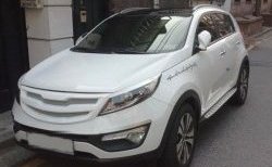 1 649 р. Реснички на фары CT KIA Sportage 3 SL дорестайлинг (2010-2014) (Неокрашенные)  с доставкой в г. Кемерово. Увеличить фотографию 1