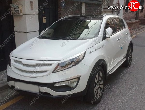 1 649 р. Реснички на фары CT KIA Sportage 3 SL дорестайлинг (2010-2014) (Неокрашенные)  с доставкой в г. Кемерово