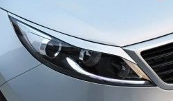 919 р. Реснички на фары M-VRS KIA Sportage 3 SL дорестайлинг (2010-2014) (Неокрашенные)  с доставкой в г. Кемерово. Увеличить фотографию 1