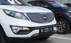 1 379 р. Средняя сетка на бампер (рестайлинг) Russtal (хром) KIA Sportage 3 SL дорестайлинг (2010-2014)  с доставкой в г. Кемерово. Увеличить фотографию 13