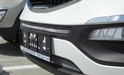 1 379 р. Средняя сетка на бампер (рестайлинг) Russtal (хром) KIA Sportage 3 SL дорестайлинг (2010-2014)  с доставкой в г. Кемерово. Увеличить фотографию 5