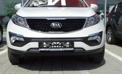 1 379 р. Средняя сетка на бампер (рестайлинг) Russtal (хром) KIA Sportage 3 SL дорестайлинг (2010-2014)  с доставкой в г. Кемерово. Увеличить фотографию 6