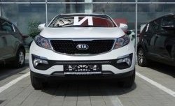 1 379 р. Средняя сетка на бампер (рестайлинг) Russtal (хром) KIA Sportage 3 SL дорестайлинг (2010-2014)  с доставкой в г. Кемерово. Увеличить фотографию 7