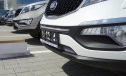1 379 р. Средняя сетка на бампер (рестайлинг) Russtal (хром) KIA Sportage 3 SL дорестайлинг (2010-2014)  с доставкой в г. Кемерово. Увеличить фотографию 8
