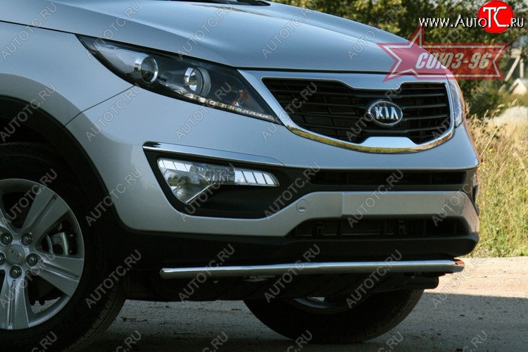 17 459 р. Защита переднего бампера одинарная Souz-96 (d42)  KIA Sportage  3 SL (2010-2014) дорестайлинг  с доставкой в г. Кемерово