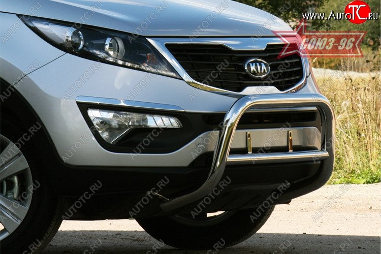 13 229 р. Защита переднего бампера Souz-96 (d60)  KIA Sportage  3 SL (2010-2014) дорестайлинг  с доставкой в г. Кемерово