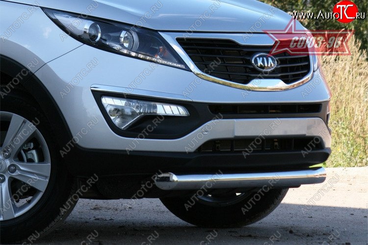 13 319 р. Защита переднего бампера одинарная Souz-96 (d76)  KIA Sportage  3 SL (2010-2014) дорестайлинг  с доставкой в г. Кемерово