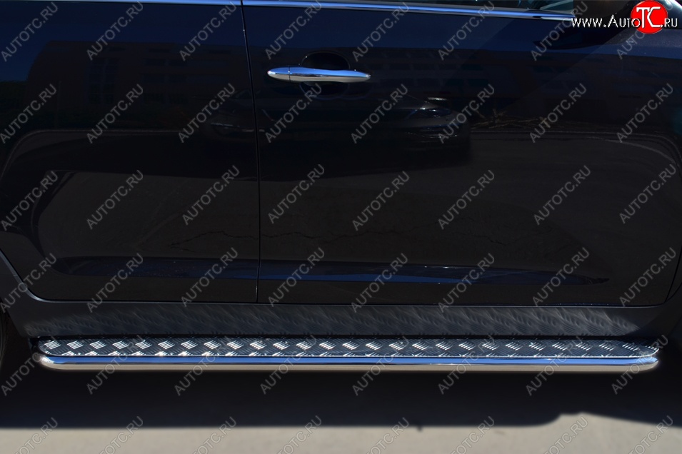 11 499 р. Широкая защита порогов с трубой диаметром 42 мм SLITKOFF v2  KIA Sportage  3 SL (2010-2016) дорестайлинг, рестайлинг  с доставкой в г. Кемерово