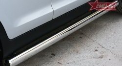Защита порогов Souz-96 (d76) KIA Sportage  3 SL (2010-2016) дорестайлинг, рестайлинг