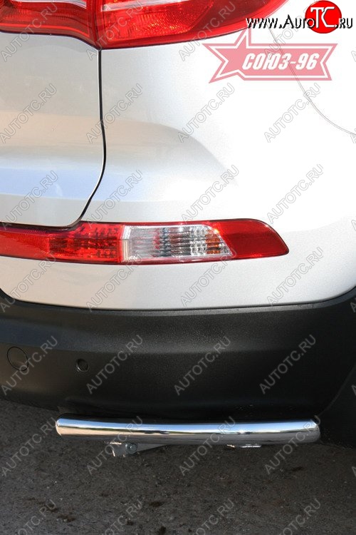 10 034 р. Защита заднего бампера из боковых уголков Souz-96 (d42)  KIA Sportage  3 SL (2010-2016) дорестайлинг, рестайлинг  с доставкой в г. Кемерово
