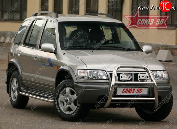 10 079 р. Защита переднего бампера Souz-96 (d60) KIA Sportage 1 JA (1993-2006)  с доставкой в г. Кемерово
