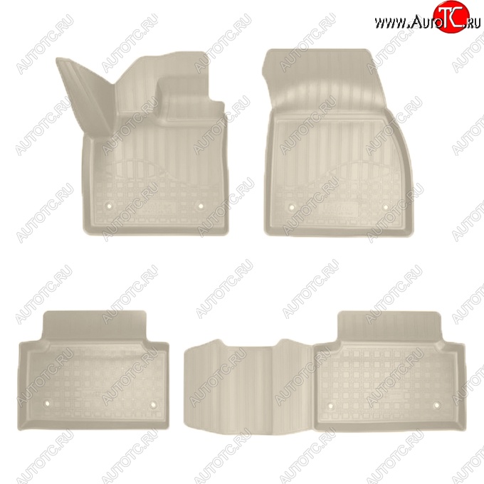 2 349 р. Коврики салонные Noplast (3D)  Land Rover Range Rover Evoque  2 L551 (2018-2025) (Бежевые)  с доставкой в г. Кемерово
