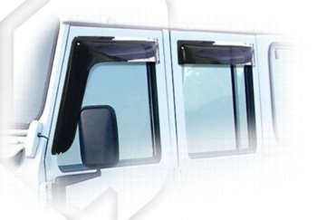 Дефлектора окон CA-Plastiс Land Rover Defender 130 1 L316 дорестайлинг пикап (1990-2007) (Classic полупрозрачный)