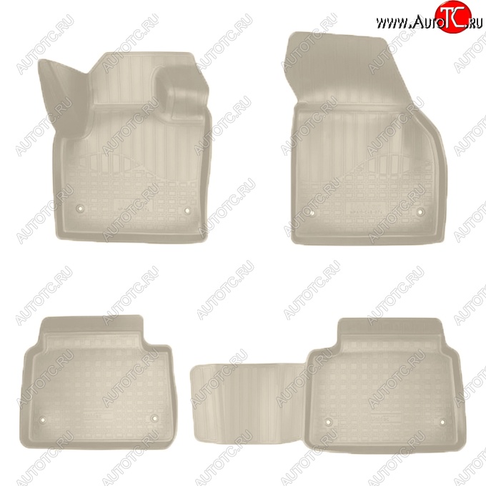 3 999 р. Коврики салонные Noplast (3D)  Land Rover Discovery Sport  L550 (2019-2025) рестайлинг (Бежевые)  с доставкой в г. Кемерово
